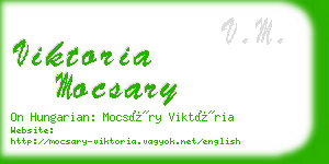 viktoria mocsary business card